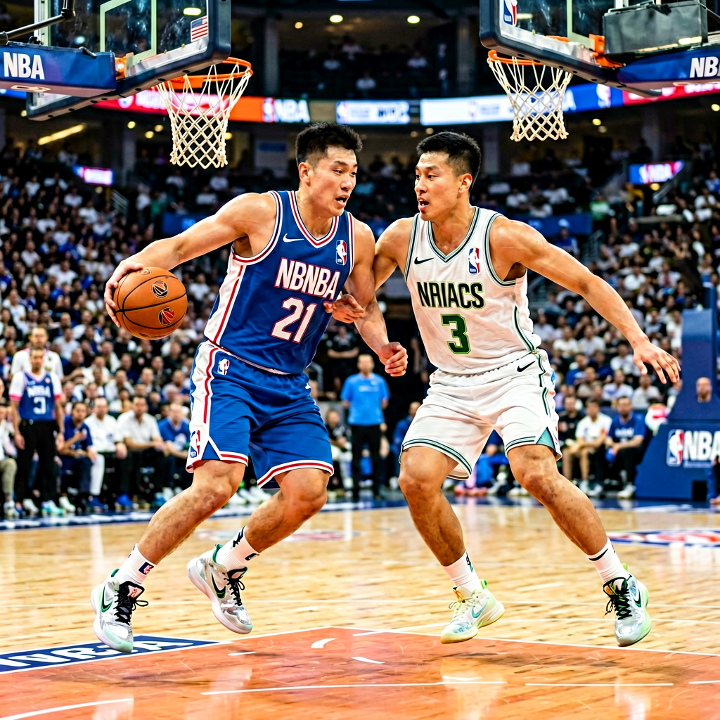 NBA篮球比赛激烈对抗画面